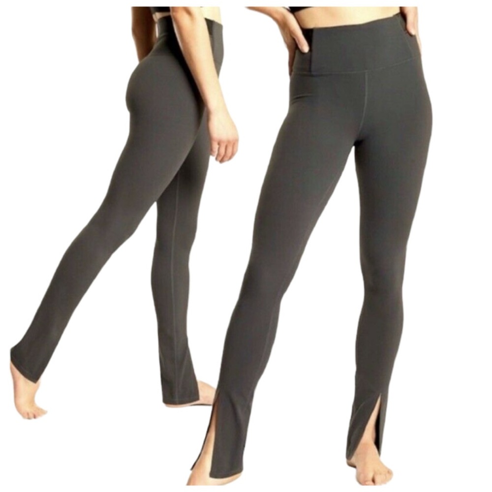 Athleta Split Pants - Deep Olive Green - image 1